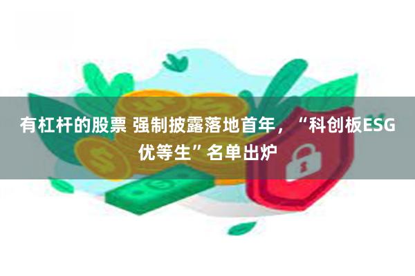 有杠杆的股票 强制披露落地首年，“科创板ESG优等生”名单出炉