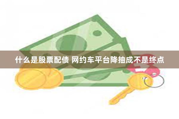 什么是股票配债 网约车平台降抽成不是终点